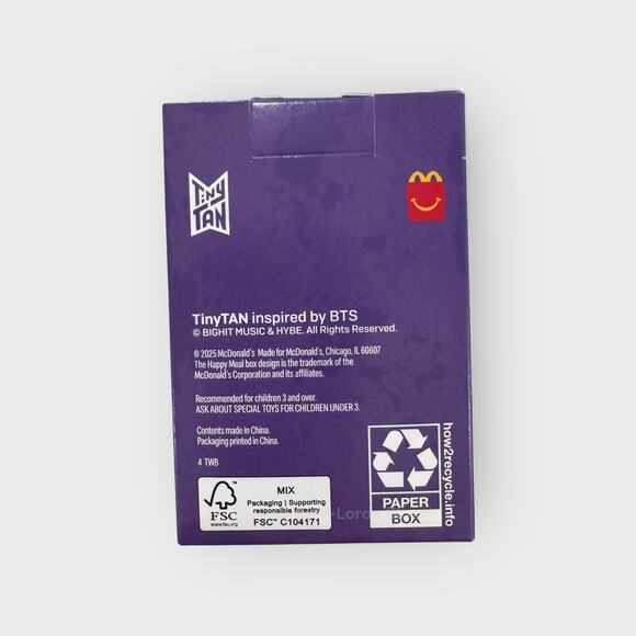 BTS x McDonalds TinyTAN Figure 2025 Happy Meal Toy New in Box Kpop Collectible - Picture 4 of 7